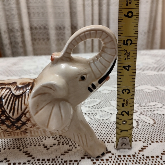 VTG Elephant Figure Safari Animal Statue 70's Home Shelf Decor Retro Sculpture - Picture 12 of 12
